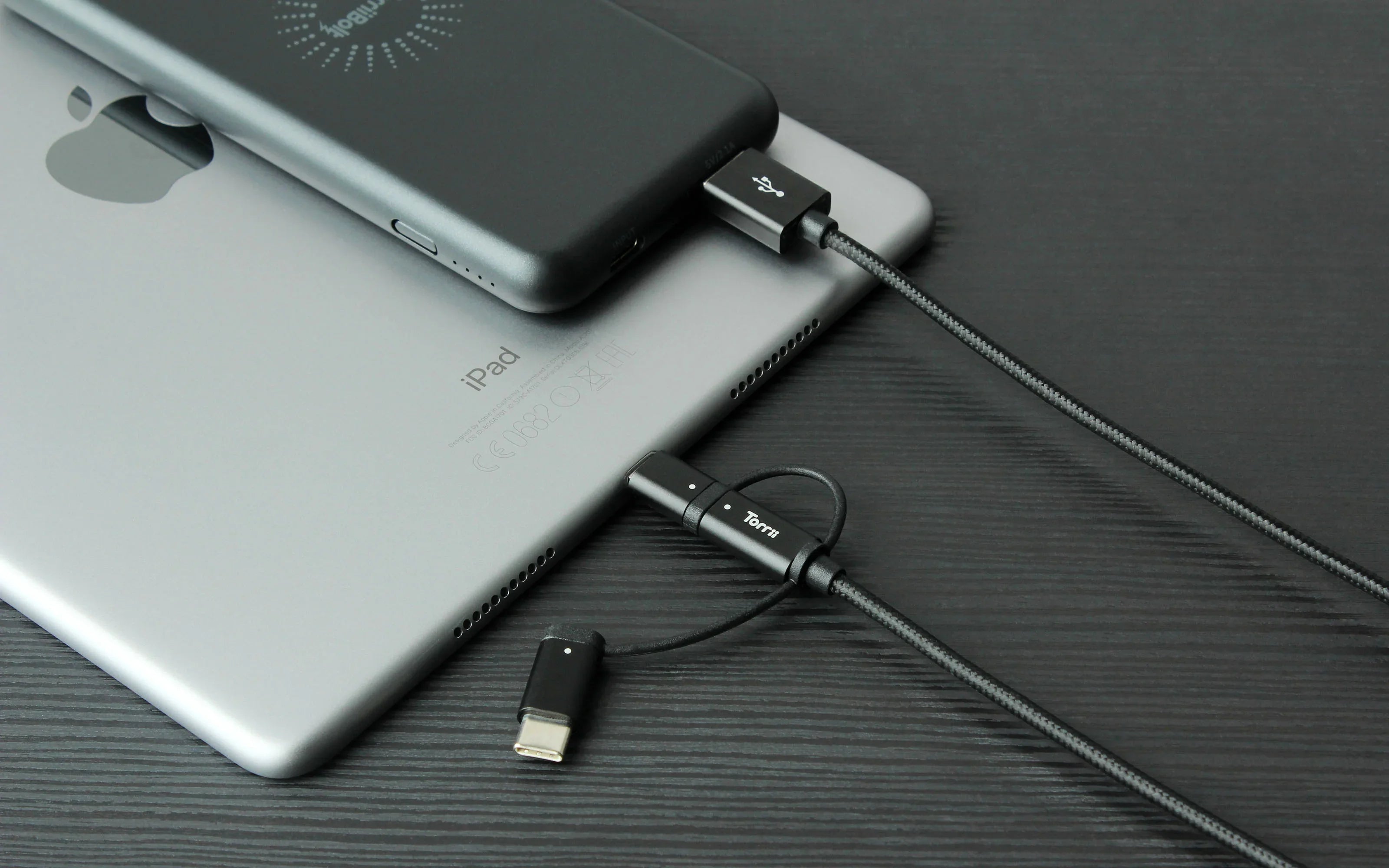 Torrii Kevable 3 In 1 Mfi Lightning/Type-C/Micro Usb - Black - Tashqila Torrii Kevable 3 In 1 Mfi Lightning/Type-C/Micro Usb - Black - Tashqila